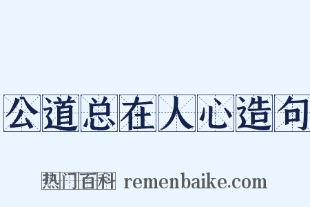 公道总在人心造句是什么意思的图片